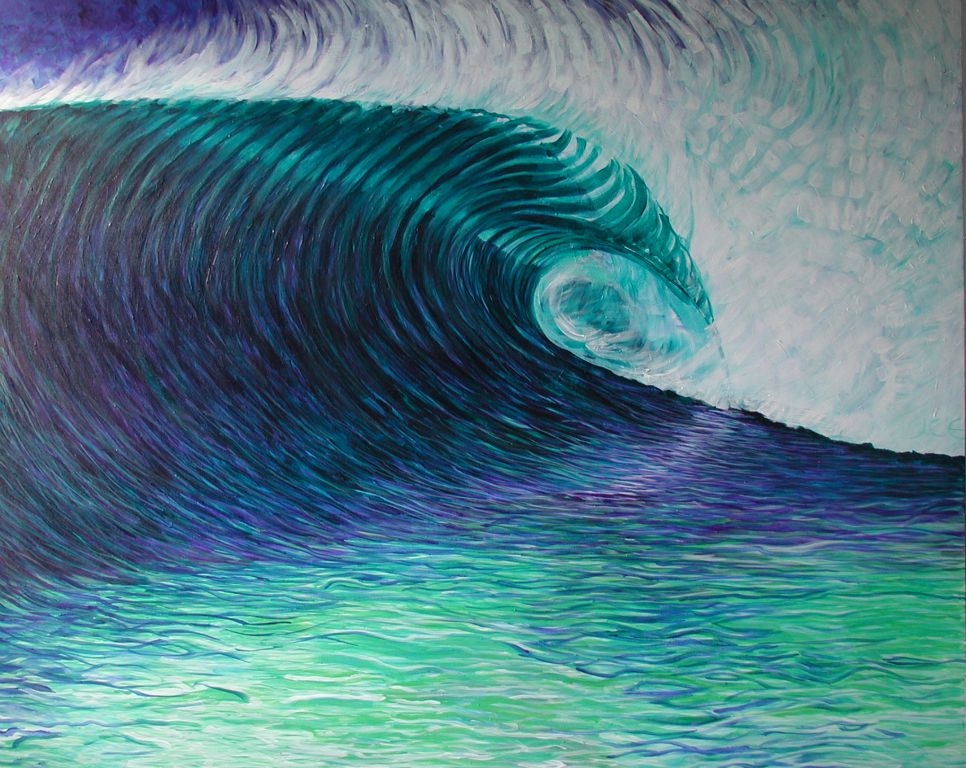 Sunset Beach, Acrylic on Canvas 4' X 5'